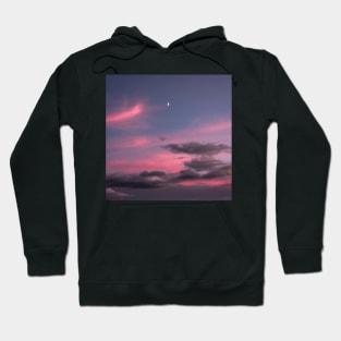 Dreamy Pink Purple Sunrise with Moon Hoodie